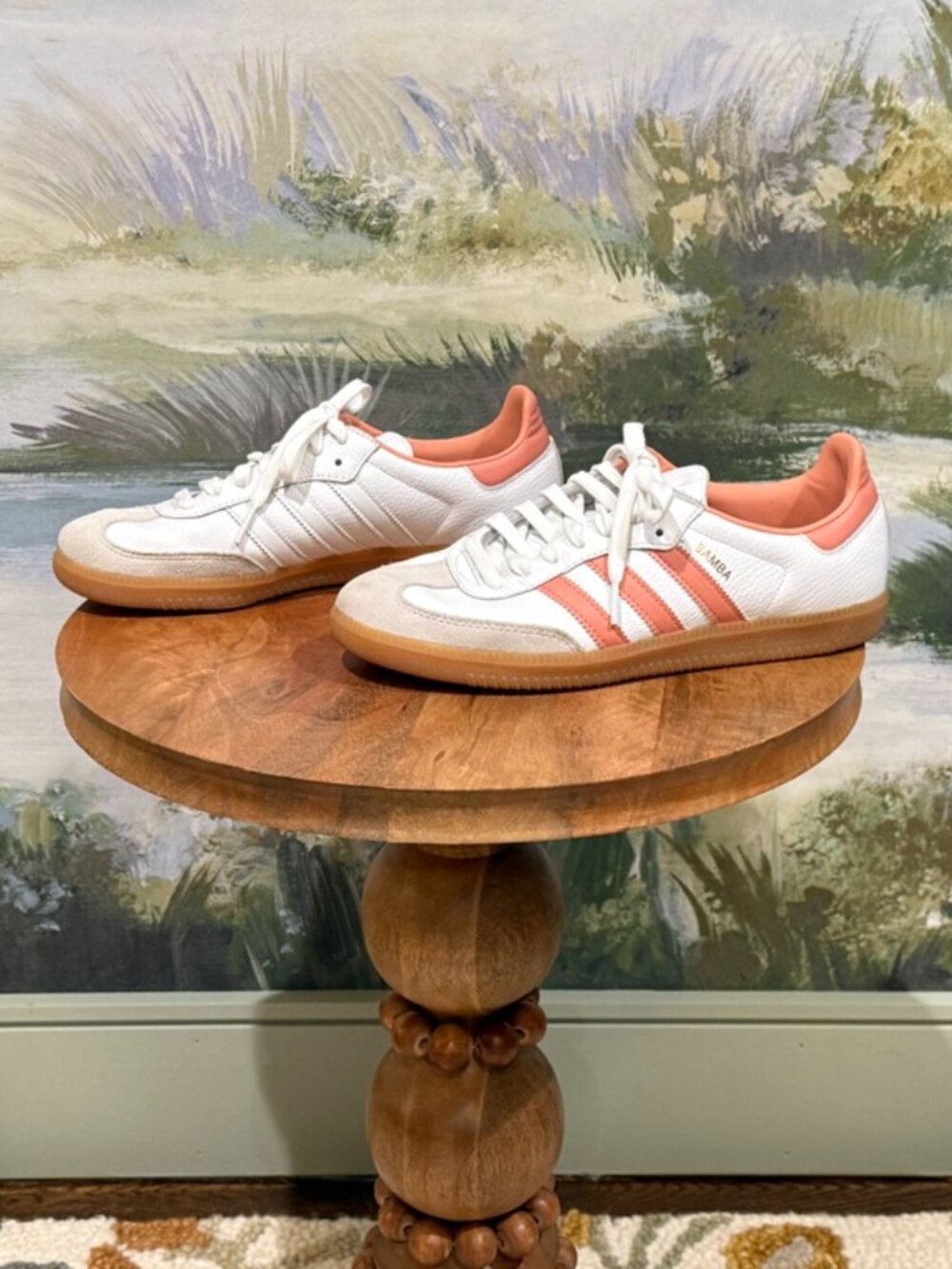 adias Samba OG White/Pink (Coral Pink) sneakers - Size 9 - Picture 3 of 5